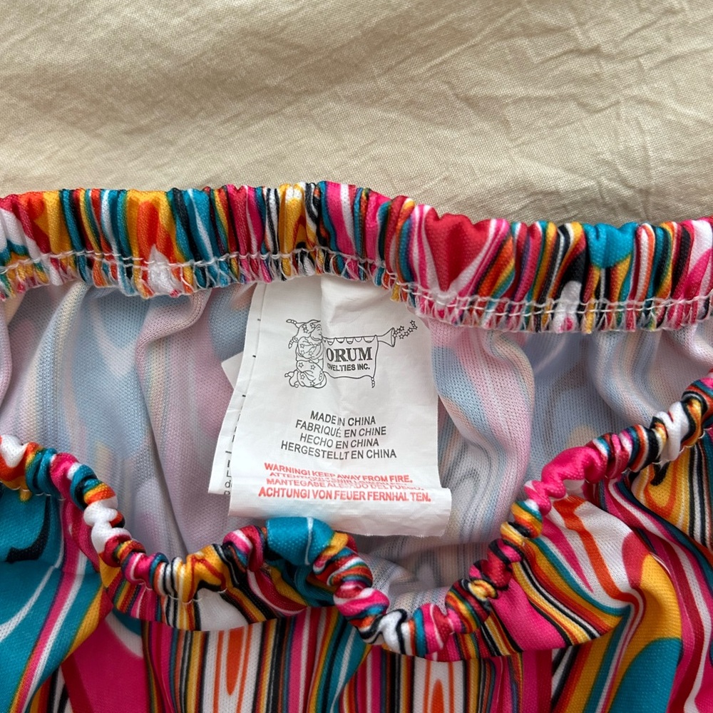 Colorful Swirl Pattern Flared Pants - Picture 2 of 4